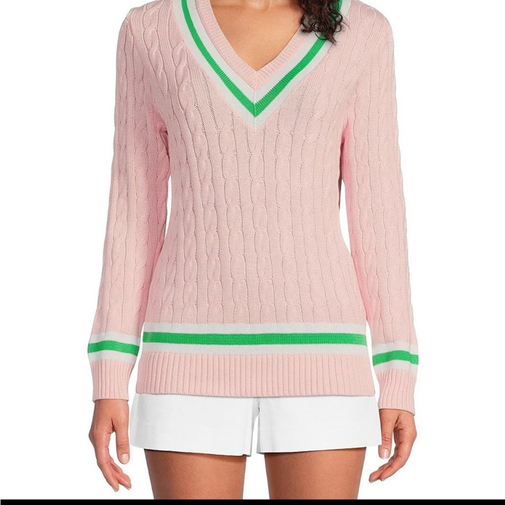 Lilly Pulitzer Brockton Pink & Green Sweater NWT Size Small
